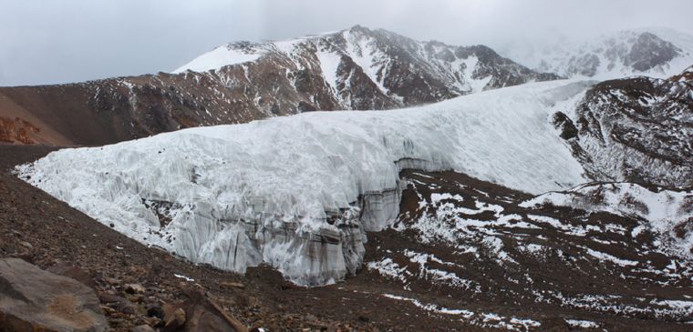 El glaciar Tambillos está en Uspallata en la provincia de Mendoza.