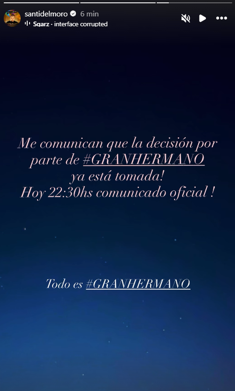 Santiago del Moro confirmó que la decisión está tomada. Santiago del Moro confirmó que la decisión está tomada. 