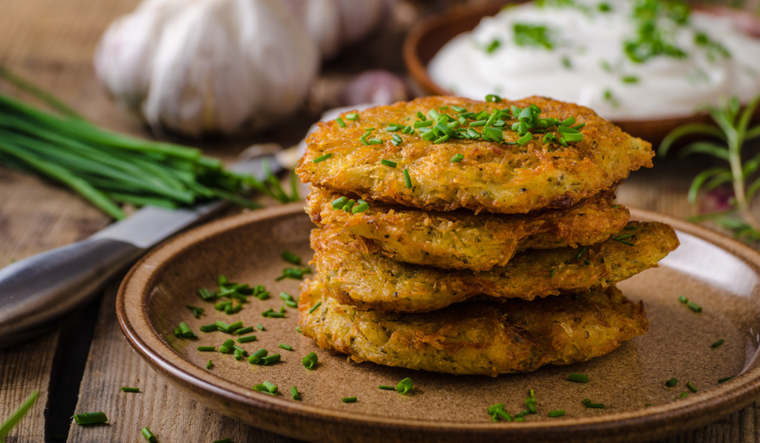 Crepes de patatas crujientes por fuera y suaves por dentro Foto: Shutterstock
