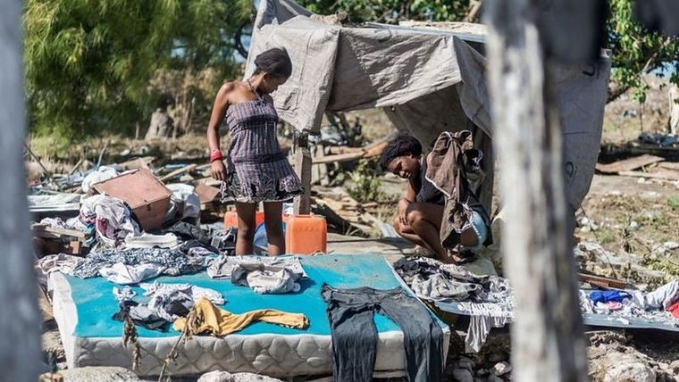Foto: AFP. Más de 30.000 personas se quedaron dos días antes del paso de la tormenta tropical.