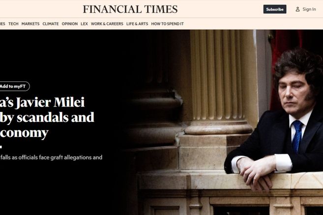 El artículo del Financial Times sobre Javier Milei.