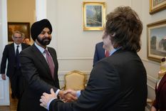 Javier Milei recibió a Ajay Banga en Casa Rosada. Foto: Presidencia de la Nación