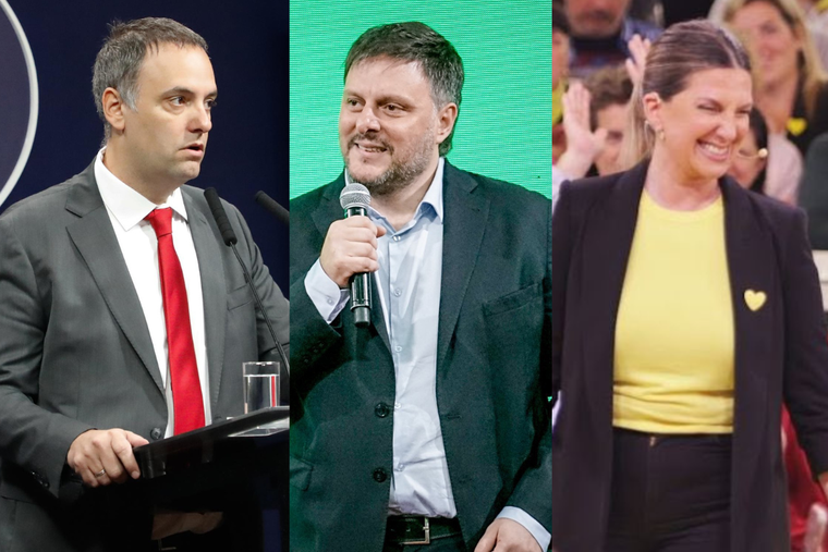Los tres principales candidatos en la Ciudad de Buenos Aires. Foto: Montaje MDZ