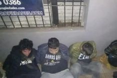 Momento de la detención  de los chilenos Foto: NA