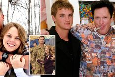 Hudson, con su esposa y su famoso padre. Foto: Metro. Hudson, con su esposa y su famoso padre. Foto: Metro.