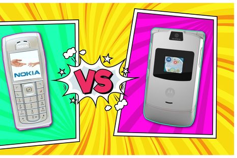 El teléfono plegable Motorola Razr V3 sigue como el objeto de deseo para los coleccionistas en esta comparativa. El teléfono plegable Motorola Razr V3 sigue como el objeto de deseo para los coleccionistas en esta comparativa.