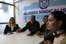 Anabel Fernández Sagasti, Ricardo Letard (CGT) y Flor Destéfanis.&nbsp;
