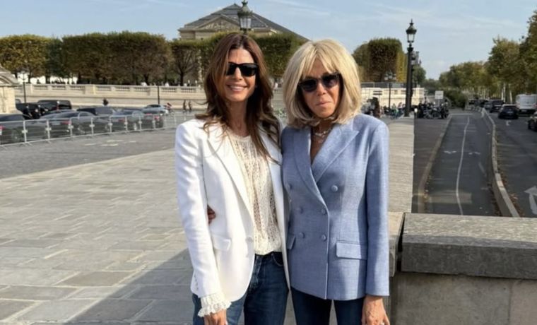 Juliana Awada y Brigitte Macron, en París.