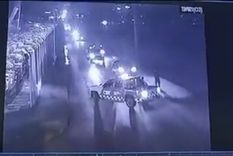 Así fue registrado por las cámaras de seguridad de la zona