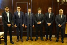 Javier Milei junto a gobernadores radicales en Casa Rosada Foto: Prensa