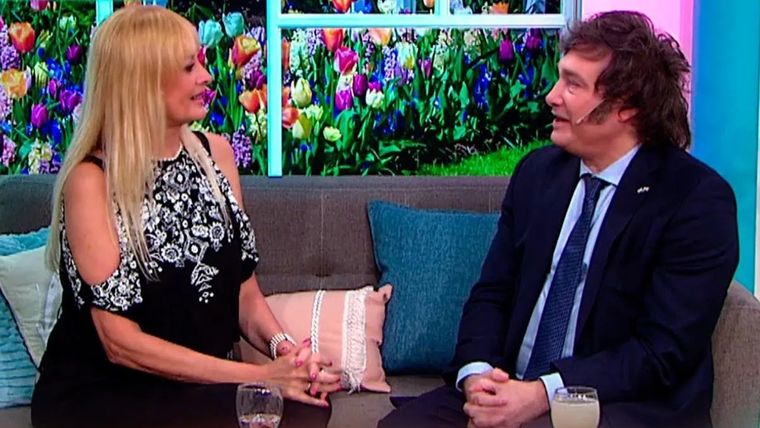 Polémica por un regalo de Javier Milei a Yuyito González Foto: Captura de video Ciudad Magazine