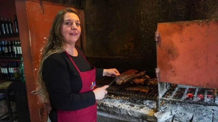 Betiana en la parrilla