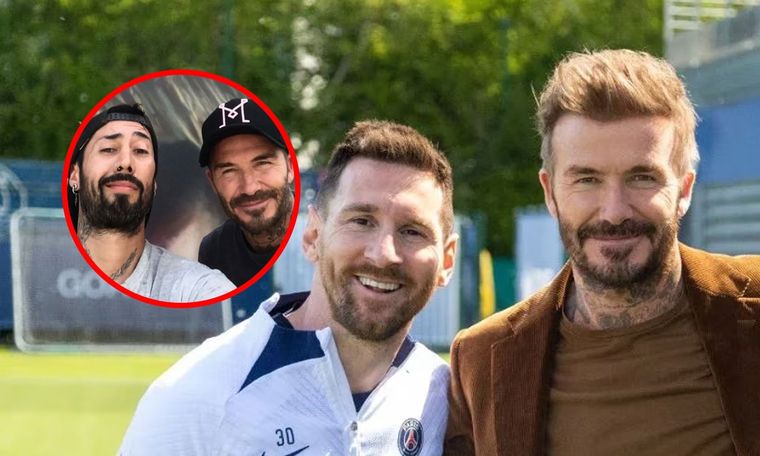David Beckham visitó el mural de Messi