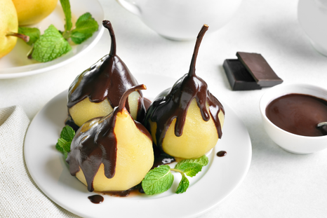 Receta de peras con chocolate para toda la familia Receta de peras con chocolate para toda la familia