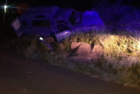 El accidente ocurrió sobre la ruta provincial 50, en Las Catitas, Santa Rosa Foto: Gentileza