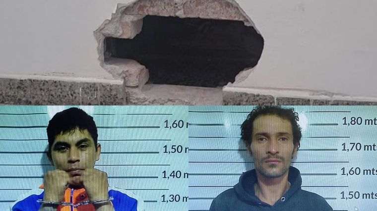 Los delincuentes se fugaron por un boquete en una de las paredes de la comisaría. Los delincuentes se fugaron por un boquete en una de las paredes de la comisaría.