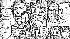 En dibujo, una mezcla de los rostros actuales y de su respectiva infancia o juventud de personalidades como Donald Trump, Bill Gates, Mark Zuckerberg, Charly García, Mirtha Legrand y el papa León XIV, entre otros. En dibujo, una mezcla de los rostros actuales y de su respectiva infancia o juventud de personalidades como Donald Trump, Bill Gates, Mark Zuckerberg, Charly García, Mirtha Legrand y el papa León XIV, entre otros.