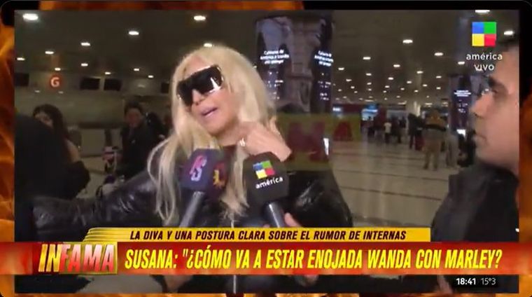 La rubia habló sobre Wanda Nara y Graciela Alfano. Créditos: Captura / Infama (América TV)