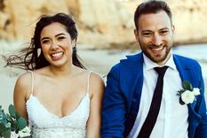 Caroline Crouch y Babis Anagnostopoulos. Foto: Instagram @flying.babis