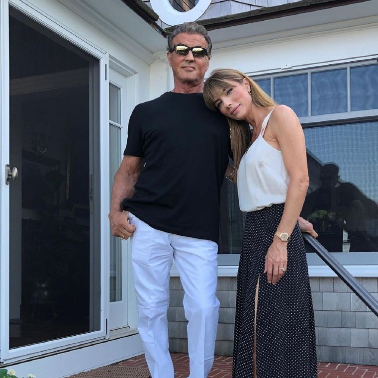 Sylvester Stallone junto a su esposa Jennifer Flavin. Foto: Instagram