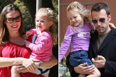 Así lucía Violet Affleck en los brazos de sus padres Jennifer Garner y Ben Affleck, hace ya muchos años.