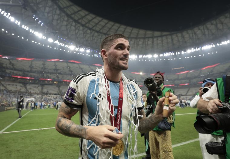De Paul y el mensaje para sus críticos tras el título de la Selección argentina. Foto: EFE