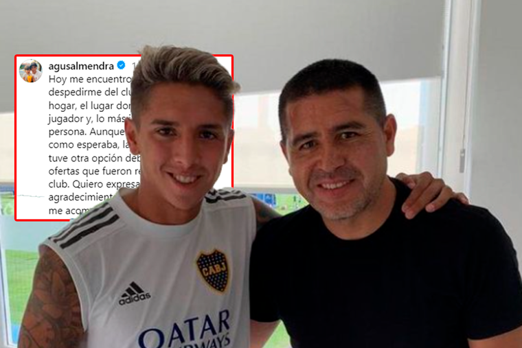 Almendra se despidió de Boca con algunas frases fuertes para la dirigencia Foto: @agusalmendra