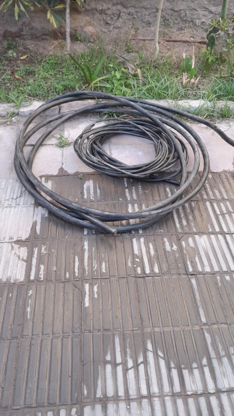 Robo de cables en Ciudad. Foto: Ministerio de Seguridad