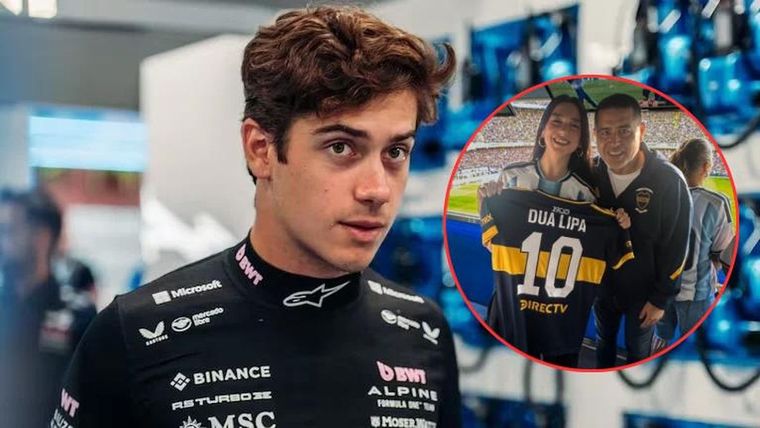 Boca publicó una foto de Dua Lipa junto a Riquelme en la Bombonera y Colapinto no dudó en responderla con un pedido puntual para la artista británica.