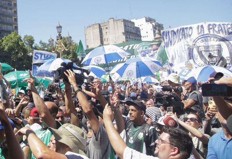 La CGT volvió a convocar a una movilización en contra del gobierno de Javier Milei Foto: Noticias Argentinas