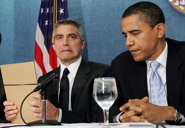 George Clooney se juega por Obama. Foto: AFP