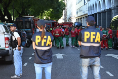 El operativo en la Escuela Superior de Gendarmería. El operativo en la Escuela Superior de Gendarmería.