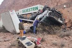 El camión involucrado tras el accidente Foto: Gendarmería Nacional.