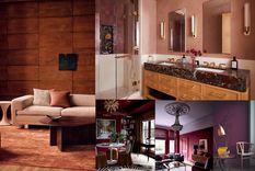 Las fotos corresponden a las tonalidades que podrían este año ocupar el lugar del bordó: óxido (mitad izquierda), rosa pálido (arriba a la derecha) y las tres de abajo son (de izq a der): sangre de buey, malva y ciruela. Foto: Yarn Collective - Diseño: Paris Forino / Fotografía: Garruppo - Sarah Vaile -  Paint & Paper Library - Farrow & Ball