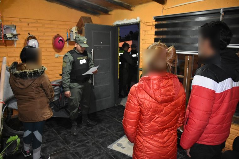 Una de las viviendas allanadas en la Zona Sur. Una de las viviendas allanadas en la Zona Sur.