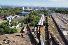 Unos 40 vagones abandonados están en el predio de Estación Mendoza. Foto: CLAUDIO GUTIERREZ