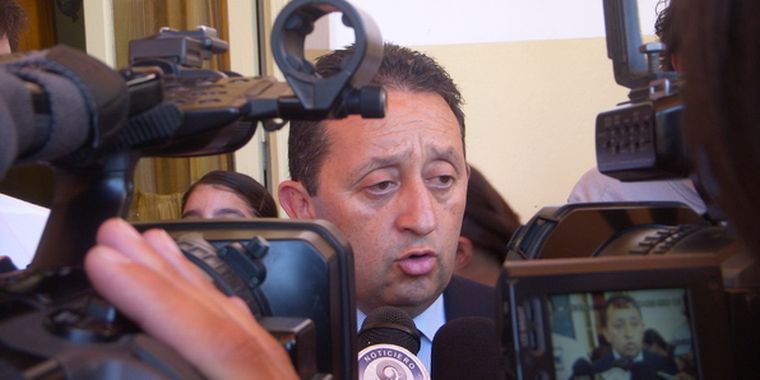 Celso Jaque, durante su visita a Santa Rosa. Foto: Ulises Naranjo / MDZ.