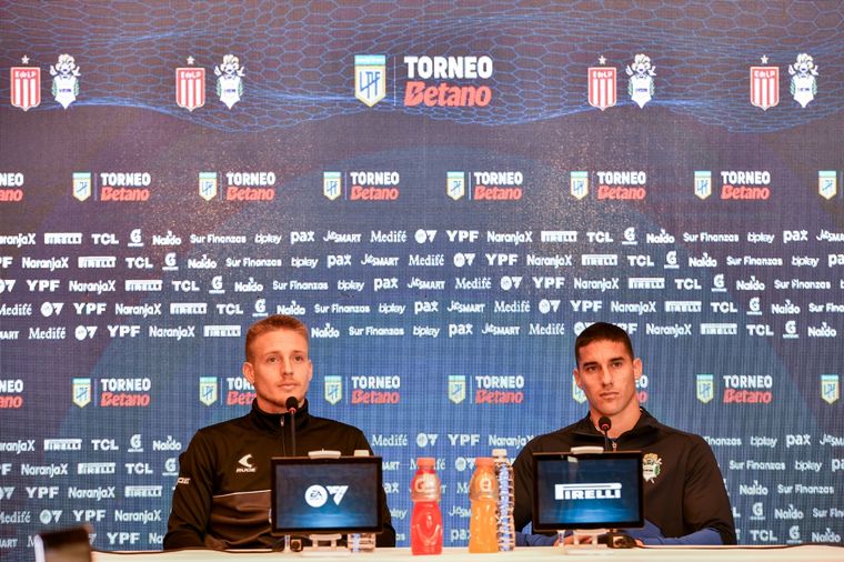 Morales y Ascacibar brindaron una conferencia de prensa con polémica. Foto: Liga Profesional