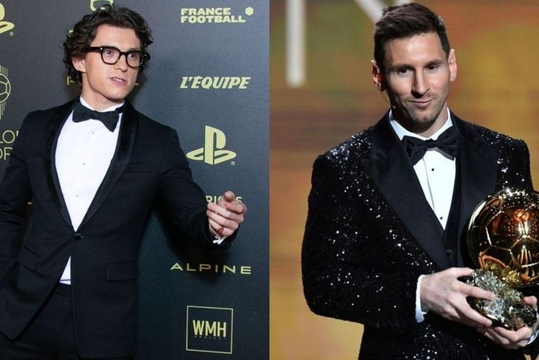 Holland y Messi Tom Holland y Lionel Messi Foto: Spoiler Bolavip