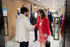 Silvina Batakis y Kristalina Georgieva en Washington mientras Alberto Fernández preparaba el desembarco de Sergio Massa en Economía. Silvina Batakis y Kristalina Georgieva en Washington mientras Alberto Fernández preparaba el desembarco de Sergio Massa en Economía.