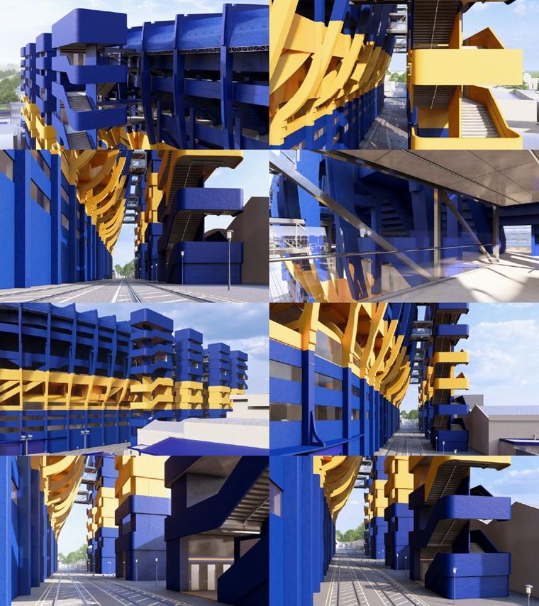 El collage que Boca les mandó a los socios por mail junto al comunicado sobre la aprobación de la CNRT al anteproyecto de ampliación de la Bombonera. El collage que Boca les mandó a los socios por mail junto al comunicado sobre la aprobación de la CNRT al anteproyecto de ampliación de la Bombonera.