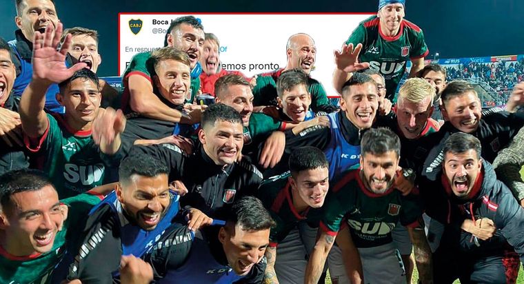 Boca le respondió a Agropecuario por Twitter.