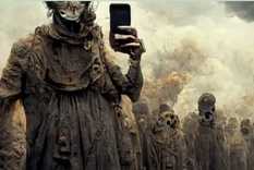 Una de las imágenes que revela la inteligencia artificial como fin del mundo Foto: MIDJOURNEY