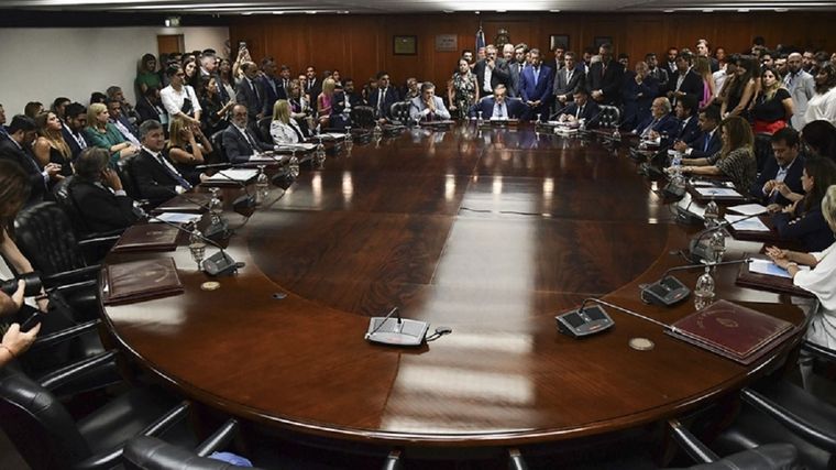 Reclamo empresarial Distintos representantes del sector empresarial presentaron un Anteproyecto de Ley que busca reformar el Consejo de la Magistratura para conseguir la profesionalización y despartidización del órgano. Foto: Télam