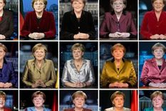 La canciller en los discursos de Año Nuevo entre 2005 y 2019: la era Merkel termina a fines de 2021.