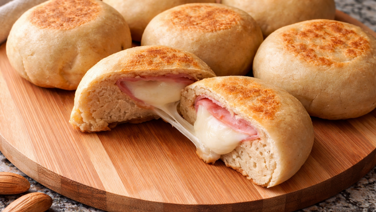 Aprendé la receta fácil de deliciosos pancitos caseros rellenos de mozzarella y jamón