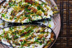 un almuerzo saludable, prepara estas ricas berenjenas sin horno