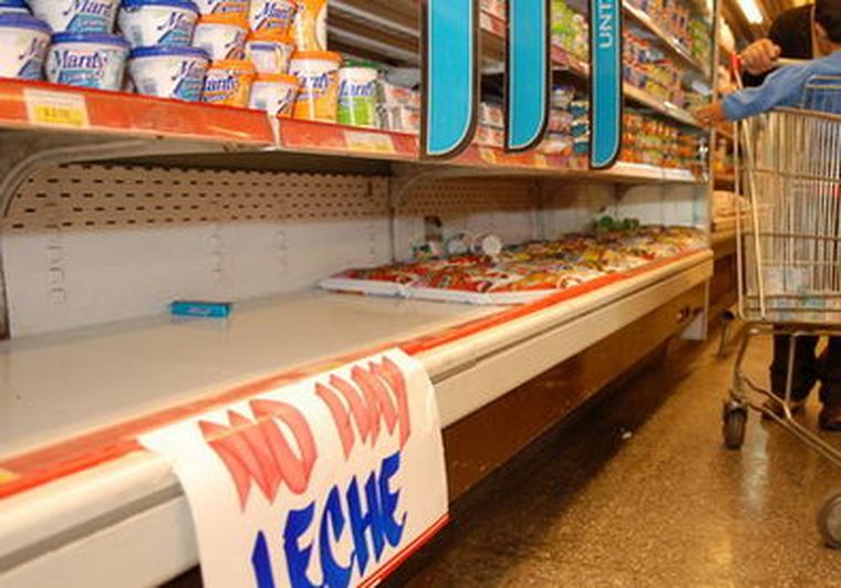 Góndolas vacías, algo normal hasta principios de esta semana. Foto: MDZ