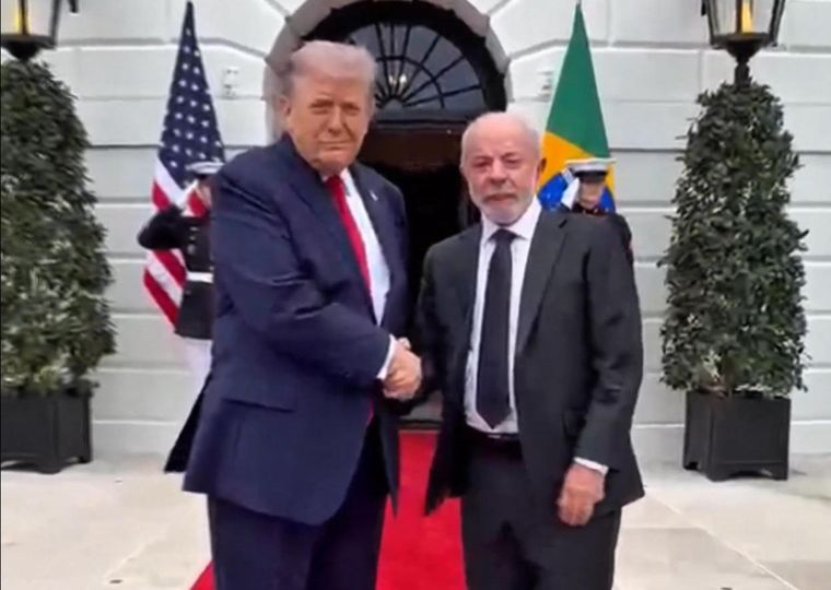 Donald Trump recibió a Lula Da Silva en la Casa Blanca este jueves.