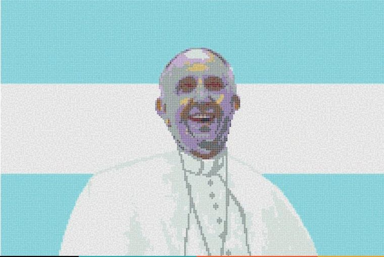 El mosaico de Nora Iniesta a ser inaugurado.